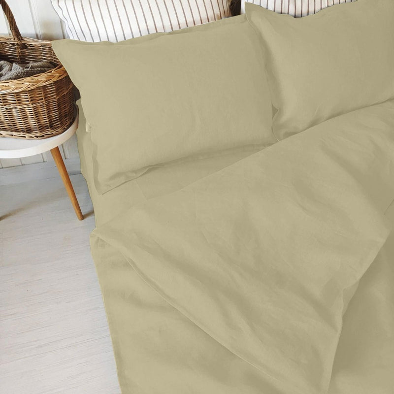 Buy 100% Pure Linen New Natural Luxury Bedsheet Set | Shop Verified Sustainable Bed Linens on Brown Living™