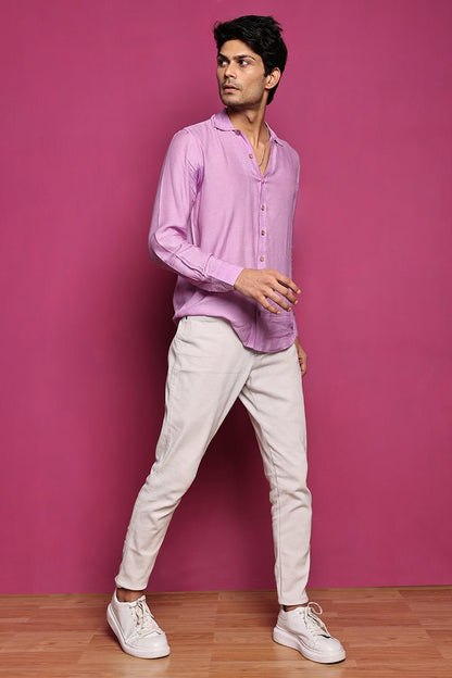 100% Sugarcane Fabric Lavender Shirt | Verified Sustainable by Brown Living™