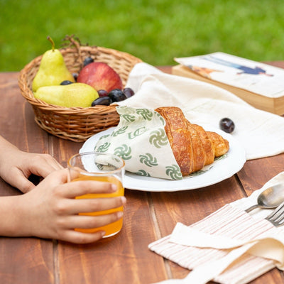 2 Medium - 10.5" x 12" Madhu Wrap Reusable Beeswax Food Wraps – Food Wraps on Brown Living™. SKU: UC - 55 - MWS2. Img 3.