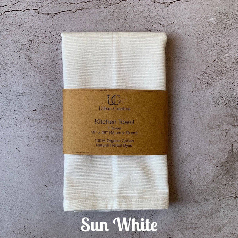 Buy 2 Organic Cotton Kitchen Towels with Plant Based Dyes -18" x 27" | Shop Verified Sustainable Products on Brown Living
