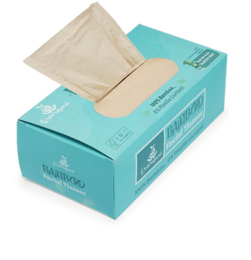 2 Ply Bamboo Facial Tissue- 100 Pulls | Verified Sustainable Tissue Roll on Brown Living™
