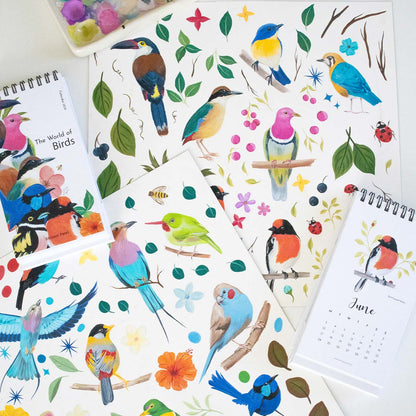 2024 Desk Calendar - The World of Birds | Verified Sustainable by Brown Living™