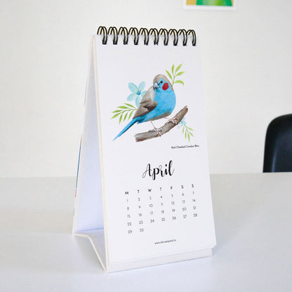 2024 Desk Calendar - The World of Birds | Verified Sustainable by Brown Living™