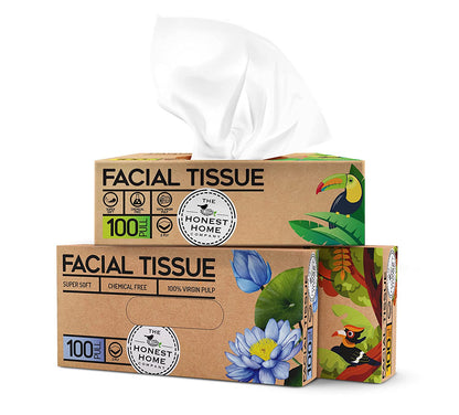 2Ply Facial Tissue Box - 100 Pulls (Pack of 3) | Verified Sustainable by Brown Living™