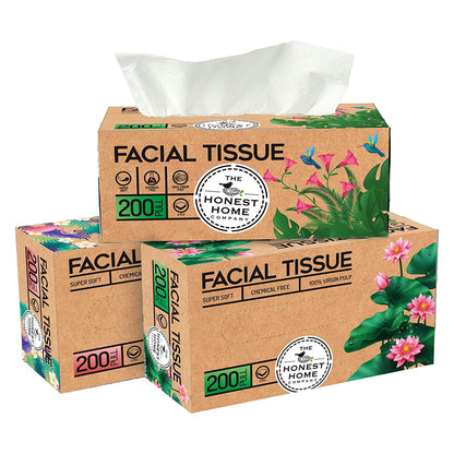 2Ply Facial Tissue Box - 200 Pulls (Pack of 3) | Verified Sustainable by Brown Living™