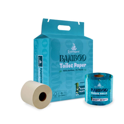 3 Ply Bamboo Toilet Bamboo Tissue Roll - 300 Pulls | Verified Sustainable by Brown Living™