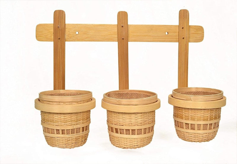 Buy 3in1 Bamboo Wall Planter | Shop Verified Sustainable Pots & Planters on Brown Living™