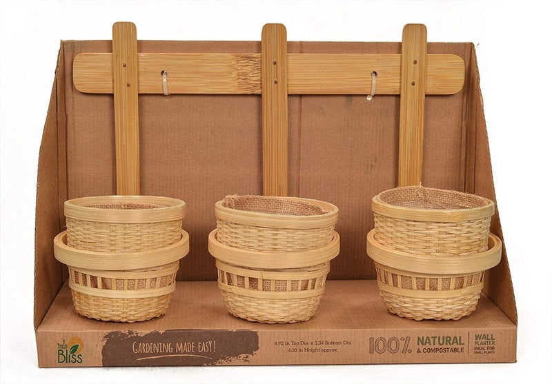 Buy 3in1 Bamboo Wall Planter | Shop Verified Sustainable Pots & Planters on Brown Living™