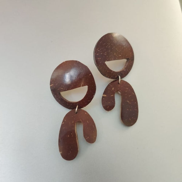 #4 - Coconut Shell Earrings | Verified Sustainable Womens Earrings on Brown Living™