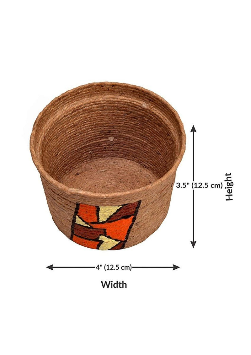 Buy 4" Hand-Painted Jute Succulent Planter | Shop Verified Sustainable Products on Brown Living