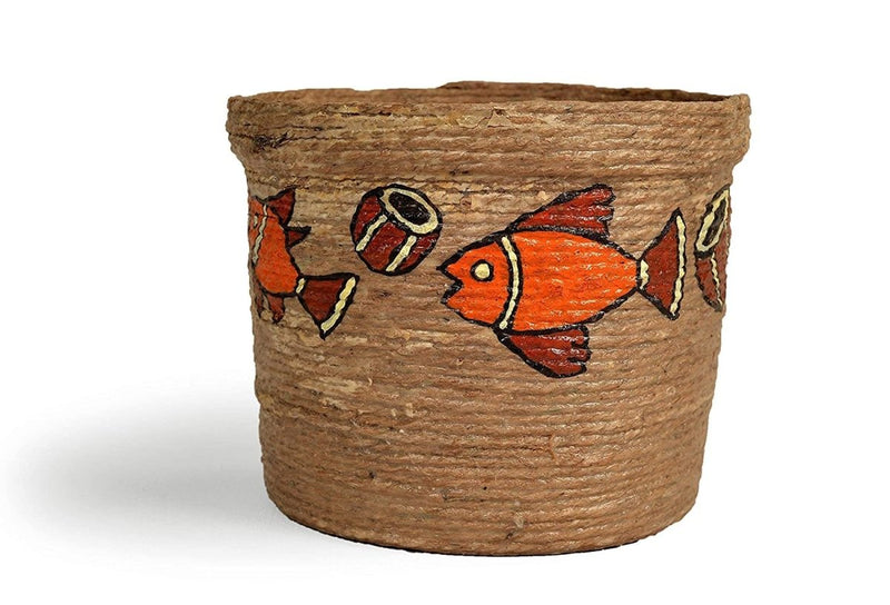 Buy 5" Hand-Painted Jute Ornamental Planter | Shop Verified Sustainable Products on Brown Living