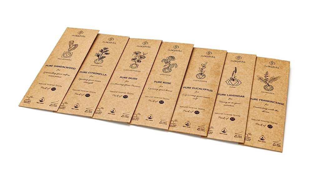 7 Chakara Incense Sticks | Verified Sustainable by Brown Living™