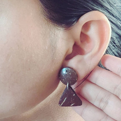 Coconut Shell Earrings #7 | Verified Sustainable by Brown Living™