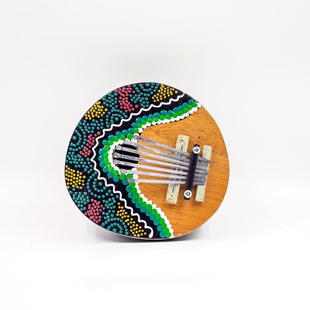 Buy 7-Key Kalimba Artistically Handcrafted Thumb Piano made from Coconut Shell | Shop Verified Sustainable Musical Instruments on Brown Living™