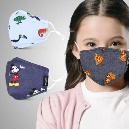 7 Layer Cotton Mask For Kids - Pack Of 3 (Code: 503) | Verified Sustainable by Brown Living™