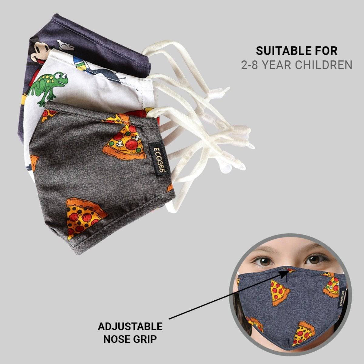 7 Layer Cotton Mask For Kids - Pack Of 3 (Code: 503) | Verified Sustainable by Brown Living™