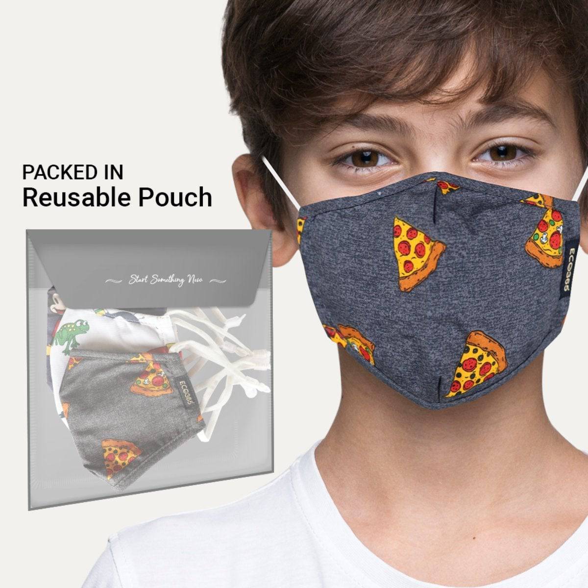 7 Layer Cotton Mask For Kids - Pack Of 3 (Code: 503) | Verified Sustainable by Brown Living™