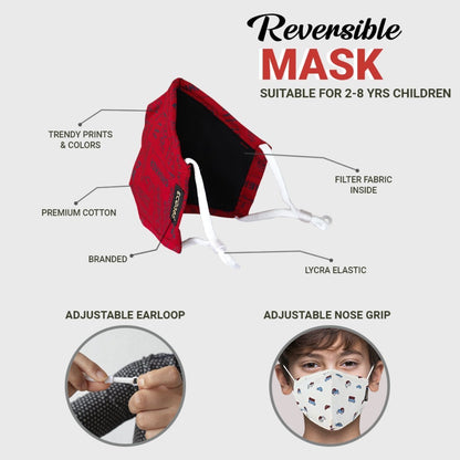 7 Layer Cotton Mask For Kids - Pack Of 3 (Code: 503) | Verified Sustainable by Brown Living™