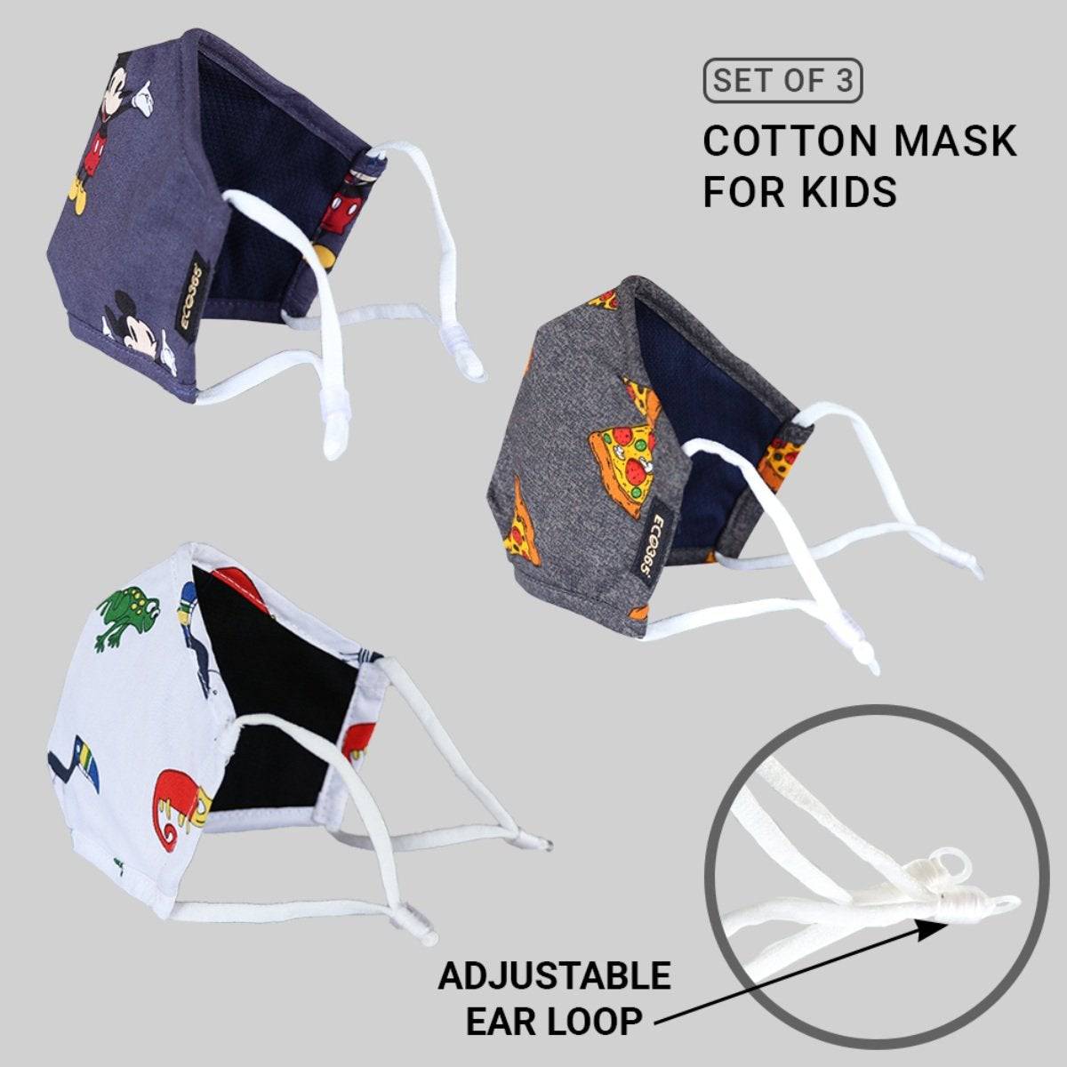 7 Layer Cotton Mask For Kids - Pack Of 3 (Code: 503) | Verified Sustainable by Brown Living™