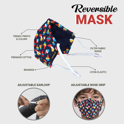 7 Layer Reusable Cotton Mask For Kids - Pack Of 5 | Verified Sustainable by Brown Living™