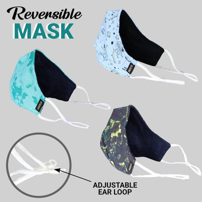 7Layer Reversible Cotton Mask - Pack Of 3 | Verified Sustainable by Brown Living™