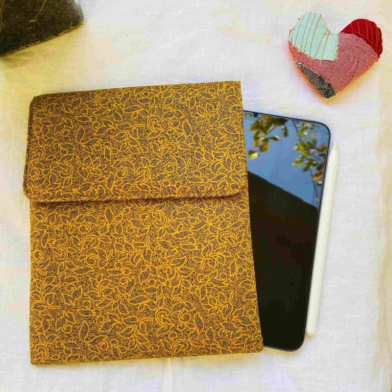 Buy 8 inch Tablet Covers/ iPad Mini Sleeves- Fiery Black Flowers | Shop Verified Sustainable Tech Accessories on Brown Living™