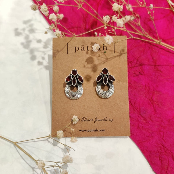 Buy 92.5 Sterling Silver Traditional Lotus Studs | Shop Verified Sustainable Womens earrings on Brown Living™