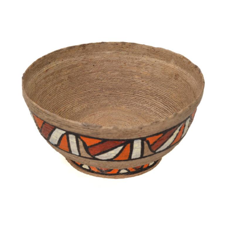 Buy 9.5" Hand-Painted Jute Tabletop Planter | Shop Verified Sustainable Products on Brown Living