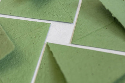 A flower in the mail - Sage Green - Pack of 5 Plantable Envelopes – Envelopes on Brown Living™. SKU: SR0012. Img 3.