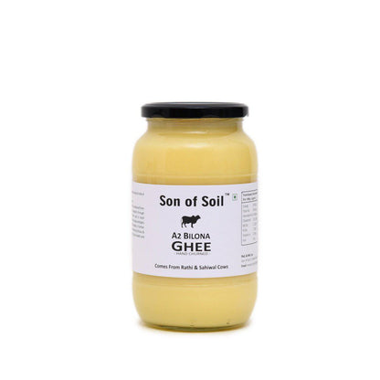 A2 Bilona Ghee - Hand Churned from Curd | 1000 ml | Verified Sustainable by Brown Living™