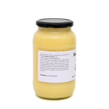 A2 Bilona Ghee - Hand Churned from Curd, 1000 ml | Verified Sustainable by Brown Living™