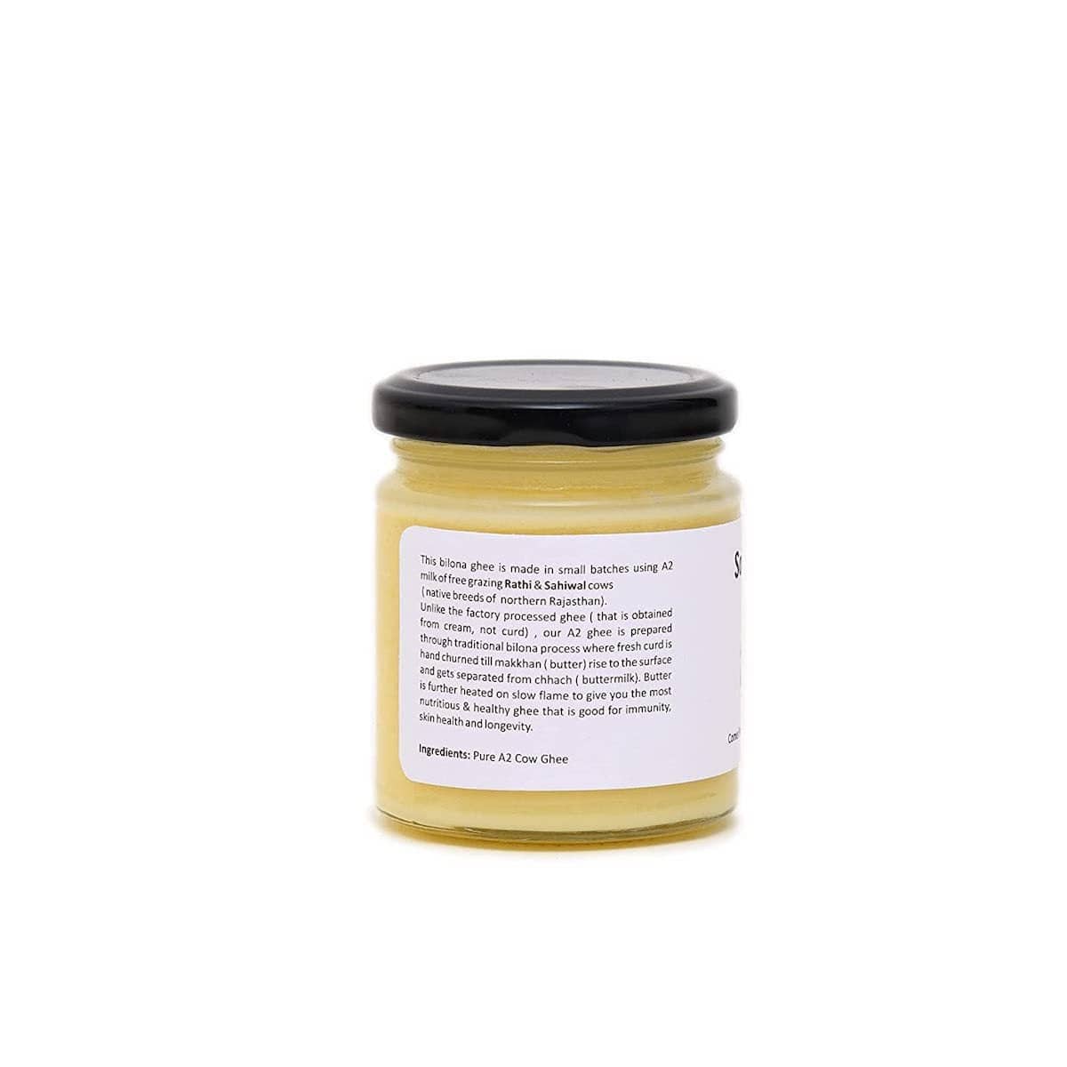 A2 Bilona Ghee - Hand Churned from Curd | 200 ml | Verified Sustainable by Brown Living™