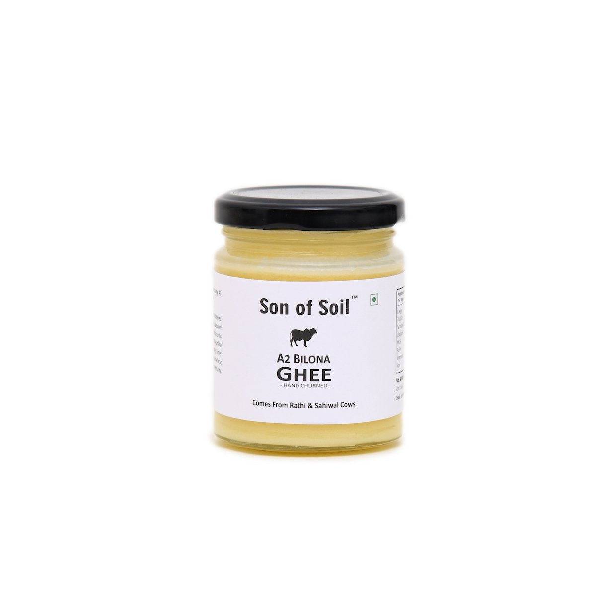 A2 Bilona Ghee - Hand Churned from Curd | 200 ml | Verified Sustainable by Brown Living™