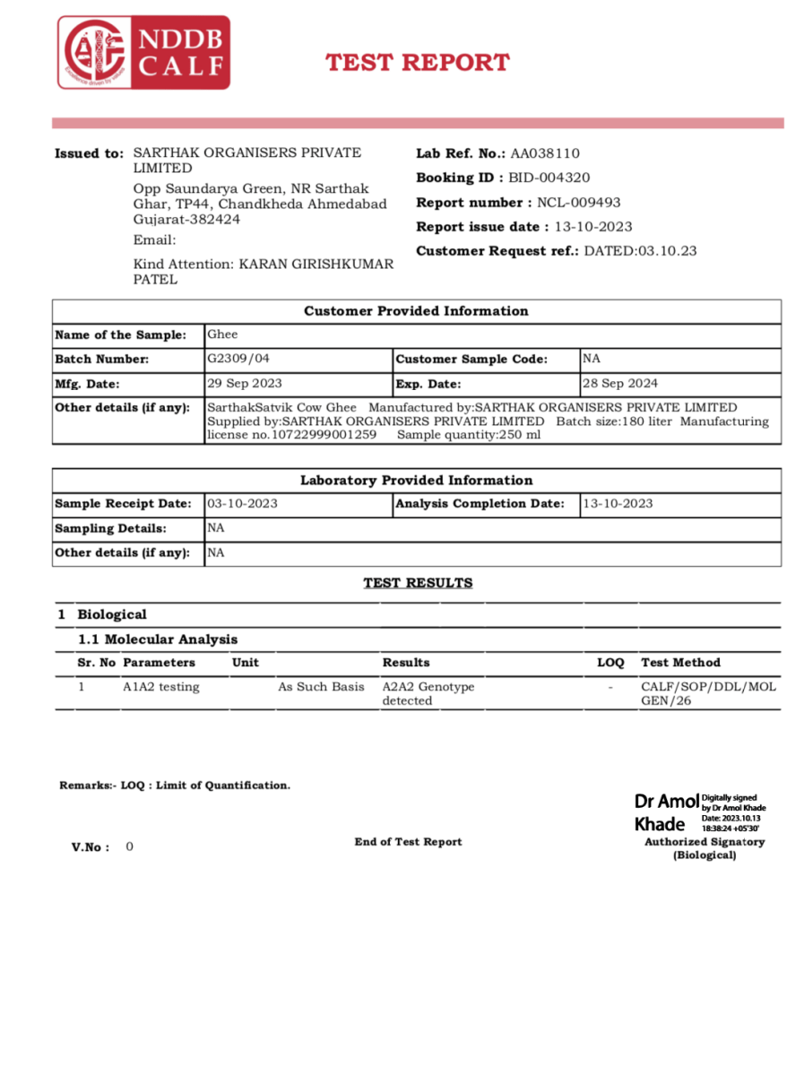 A2 Desi Cow Ghee - 1 Litre | Verified Sustainable by Brown Living™