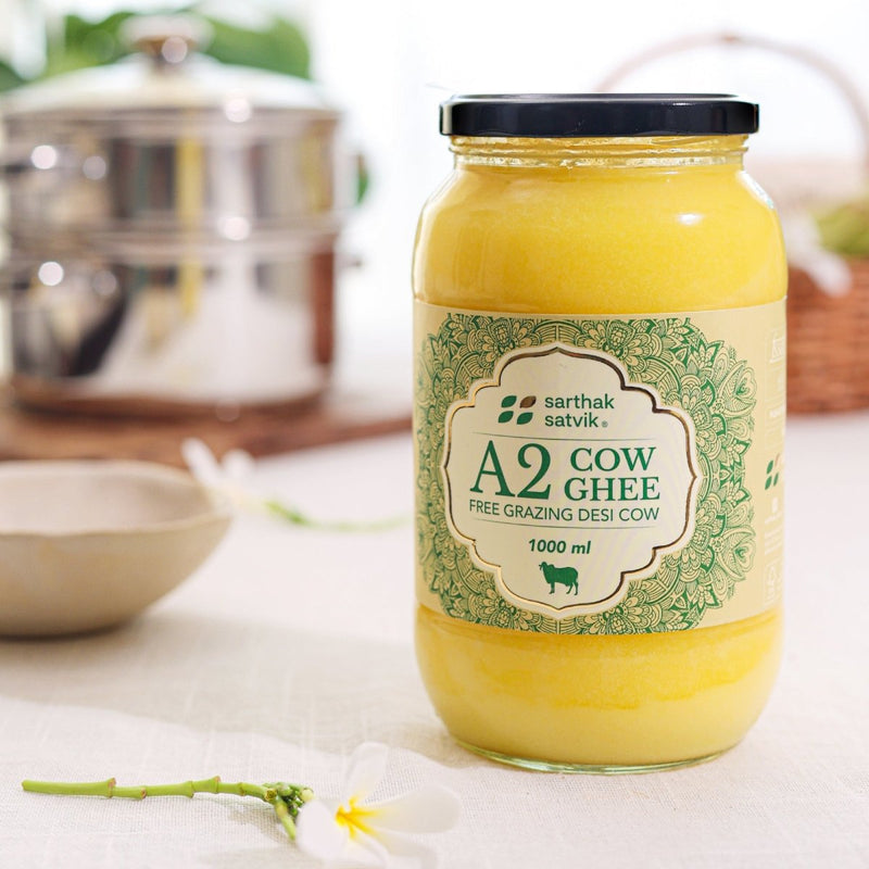 Buy A2 Desi Cow Ghee - 1 Ltr + 1 Ltr | Shop Verified Sustainable Products on Brown Living