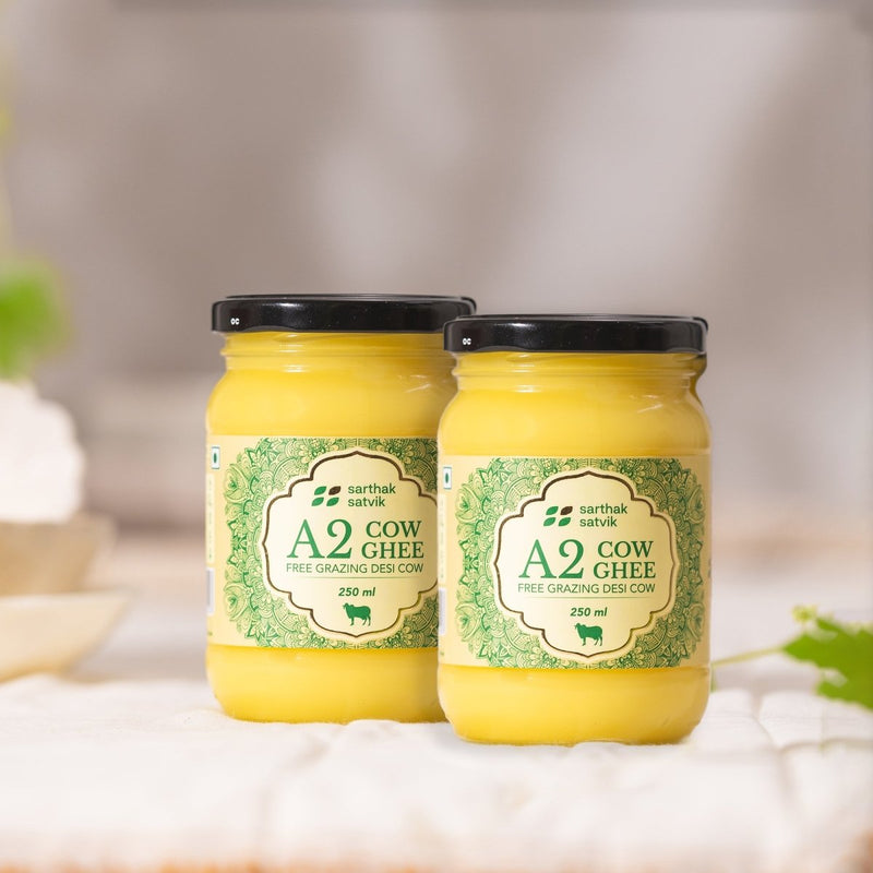 Buy A2 Desi Cow Ghee - 250ml + 250ml | Shop Verified Sustainable Products on Brown Living