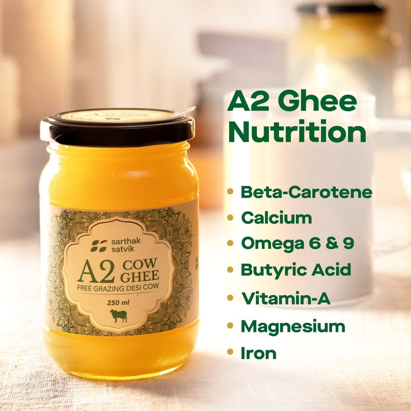 Buy A2 Desi Cow Ghee - 250ml + 250ml | Shop Verified Sustainable Products on Brown Living