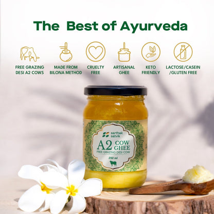 A2 Desi Cow Ghee - 250ml | Bilona Method | Verified Sustainable by Brown Living™