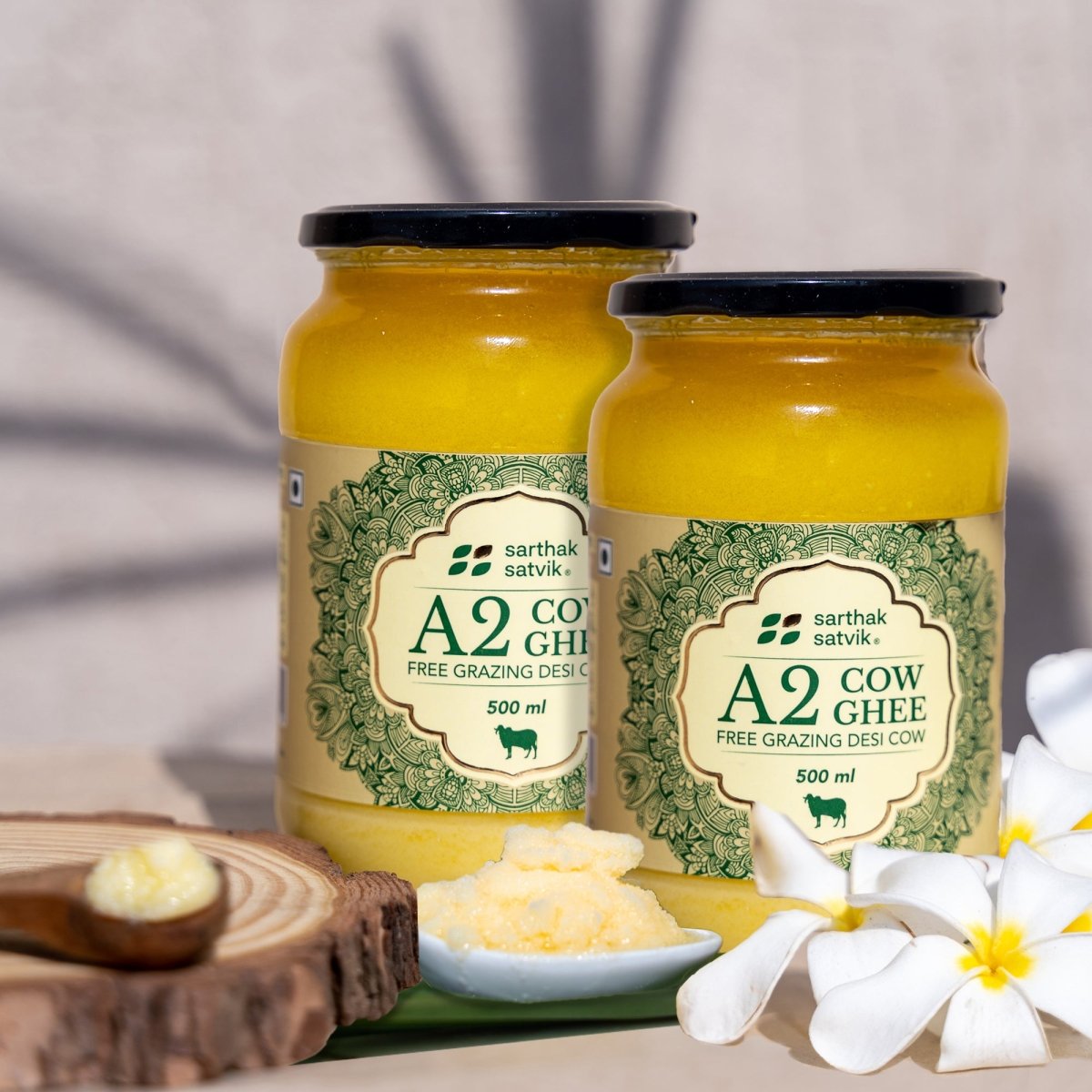 A2 Desi Cow Ghee - 500 ml + 500 ml | Verified Sustainable by Brown Living™