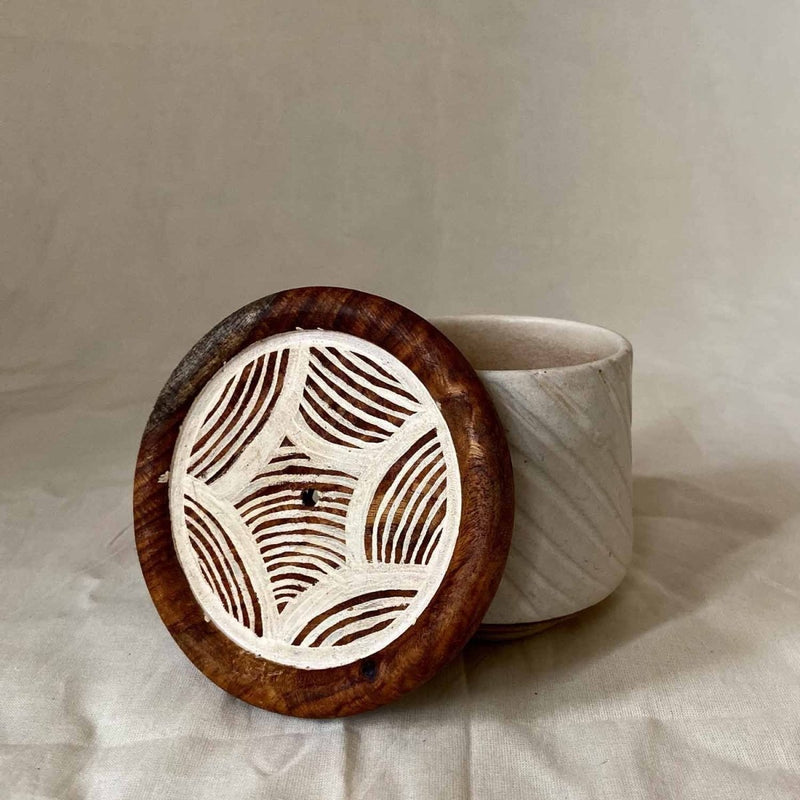 Buy Abstract Lines Hand Painted Coasters Set Of 4 | Shop Verified Sustainable Table Essentials on Brown Living™