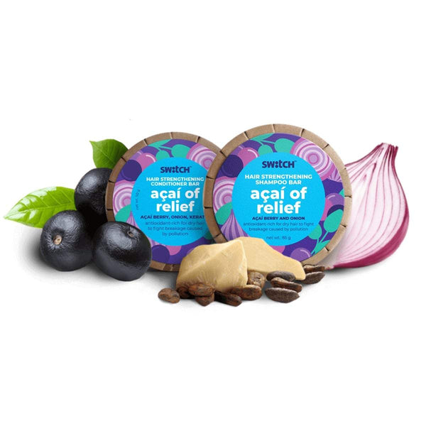 Buy Acai Of Relief Haircare Combo | Shop Verified Sustainable Hair Shampoo Bar on Brown Living™