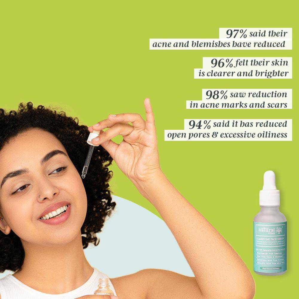 Acne Clarifying Face Serum 30 ml – Face Serum by Natural Vibes available on Brown Living™. . SKU: 063 - 15778 - NV_clarifying_serum_30ml. Img 3.