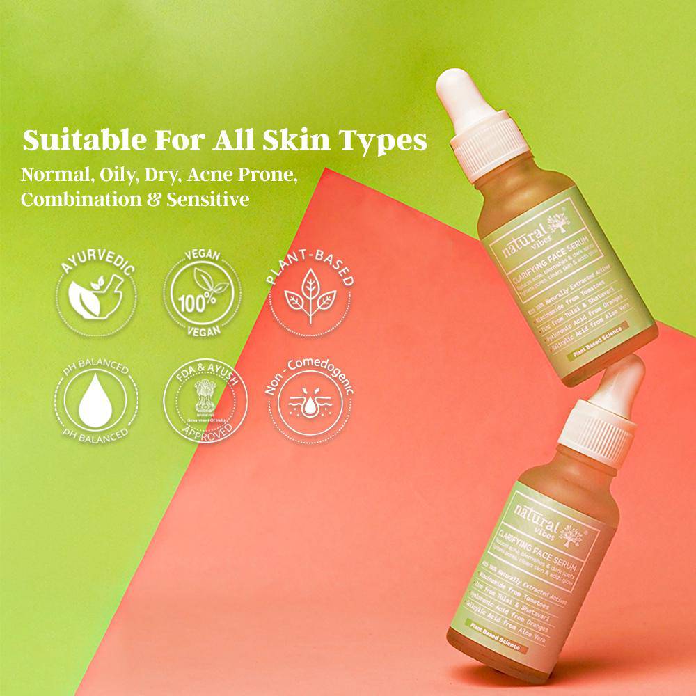 Acne Clarifying Face Serum 30 ml – Face Serum by Natural Vibes available on Brown Living™. . SKU: 063 - 15778 - NV_clarifying_serum_30ml. Img 4.