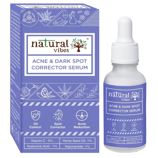 Buy Acne & Dark Spot Corrector Face Serum with Hyaluronic Acid, Vitamin C & Niacinamide 30 ml | Shop Verified Sustainable Products on Brown Living
