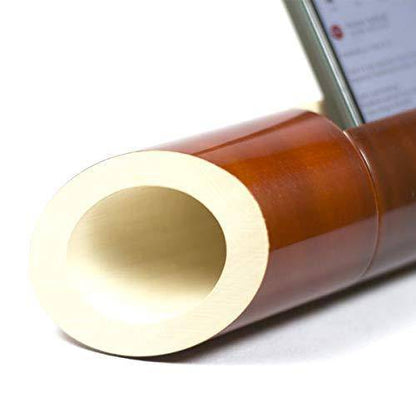 Acoustic Amplifier and Mobile decking Station| Handcrafted in Channapatna - Wedge Cut - Brown – Desk Accessories on Brown Living™. SKU: 093-01978-INDUS00006. Img 3.