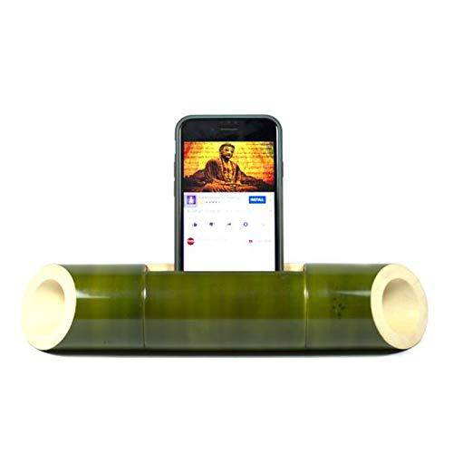 Buy Acoustic Amplifier and Mobile decking Station Handcrafted in Channapatna - Wedge Cut - Green | Shop Verified Sustainable Table Decor on Brown Living™