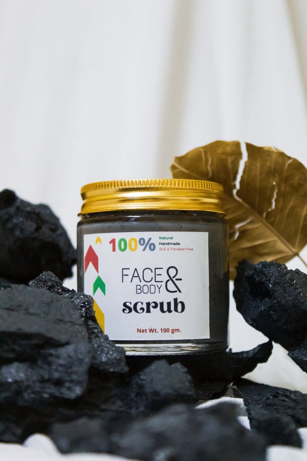 Buy Activated Charcoal Face and Body Scrub | Paraben & SLS Free | Shop Verified Sustainable Products on Brown Living