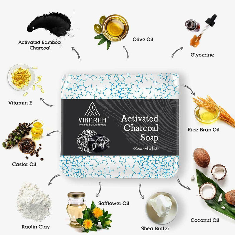 Buy Activated Charcoal Soap | For Vata- Kapa Dosha | Shop Verified Sustainable Body Soap on Brown Living™