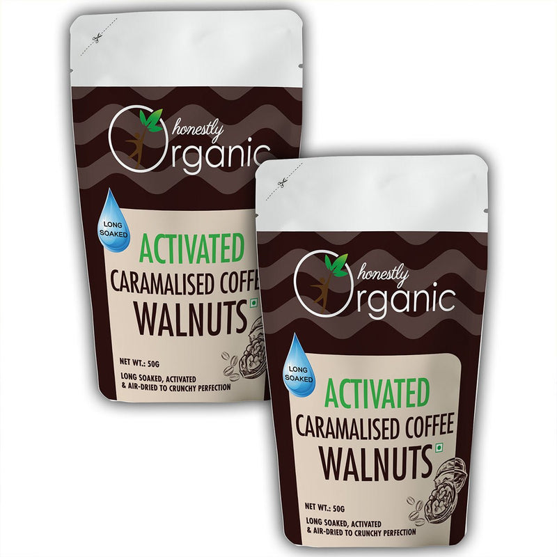 Buy Activated / Sprouted Caramelized Coffee Walnuts - 50g (Pack of 2) | Shop Verified Sustainable Dried Fruits, Nuts & Seeds on Brown Living™