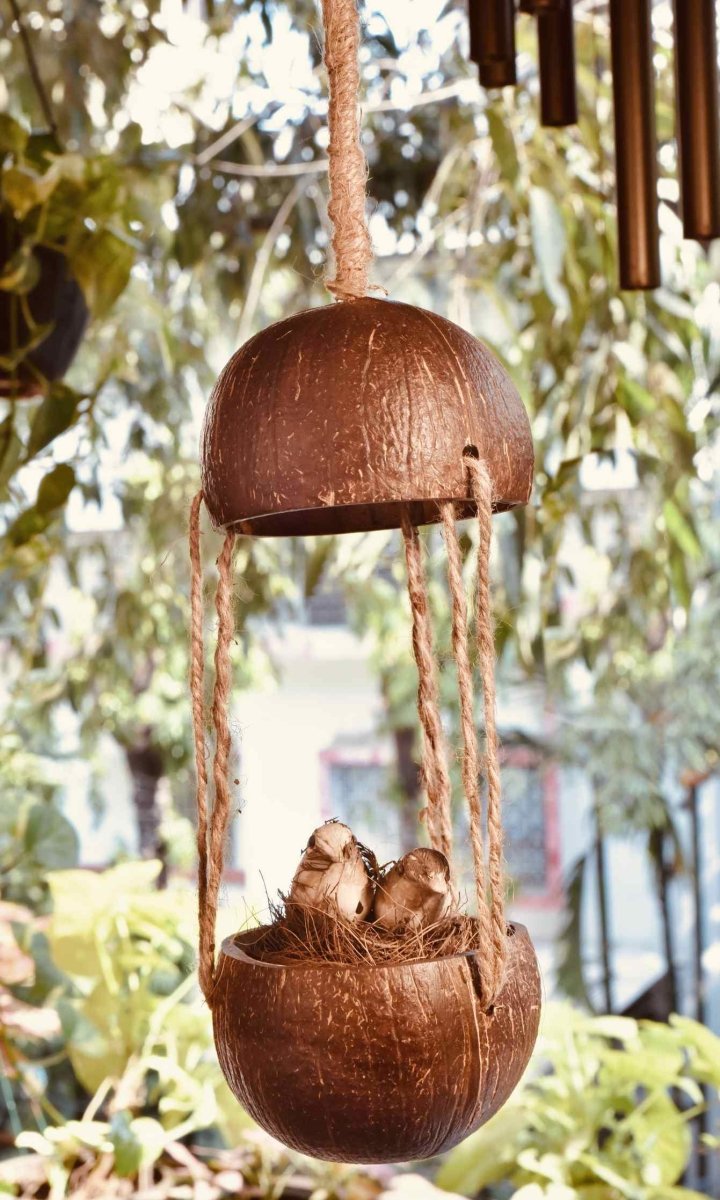 Buy Adi Coconut Bird Feeder | Shop Verified Sustainable Bird Feeder on Brown Living™